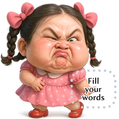 Message Stickers (Funny Cutey Girl) EN