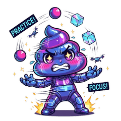 Cyberpunk Poo  Cute and Crazy Stickers