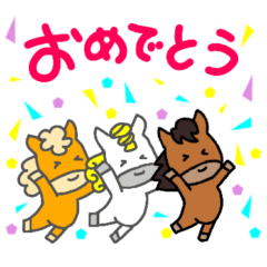 This is expressive horse stickers