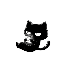 Tiny! sharp-eyed black cat