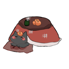 冬用のくろねこ