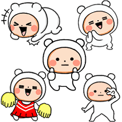 moving polar bear tightsmaru sticker2