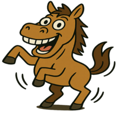 Horse comical