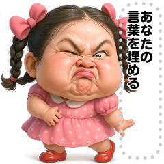 Message Stickers (Funny Cutey Girl) JP