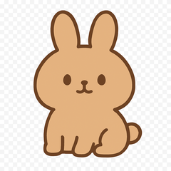 Cute Brown Bunny's Daily Life Stickers