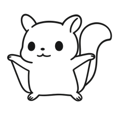 Cute Flying Squirrel Daily Stickers