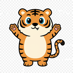 Energetic Little Tiger Daily Stickers