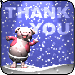 Pink pig in the snow 2 (pop-up)