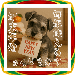 毎年使えるミニチュアシュナウザー年末年始