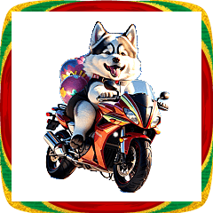 【BIG】バイク好き♡シベリアンハスキー