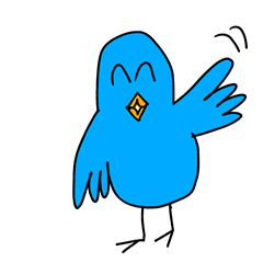 The lucky blue bird
