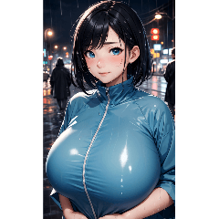 เสื้อกันฝนสาว 2 รูป