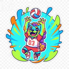 Okinawan Shisa volleyball