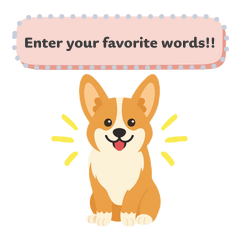The simple corgi stickers(message)