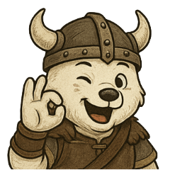 Nordic Viking cute polar bear stickers