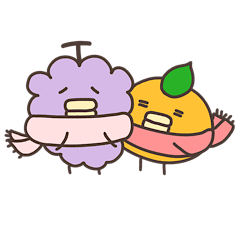 くだものなかま（秋スタンプ③）