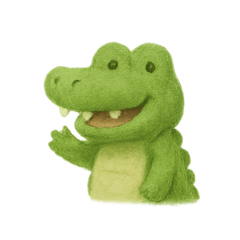 Wool Felt Crocodile