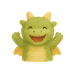 Wool Felt Dragon-kun