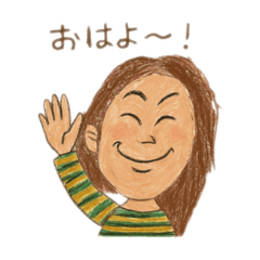めいちゃんの手書き似顔絵スタンプ