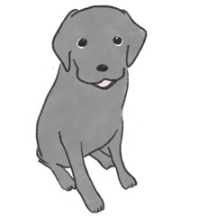 黒ラブラドール丁寧語スタンプ