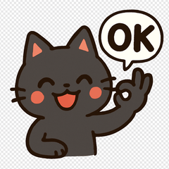 Black Cat Sticker For everyday use !!