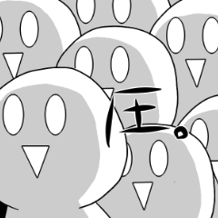 はりついた笑顔のスタンプ5