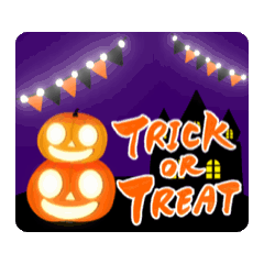 【動く】筆文字でハロウィン