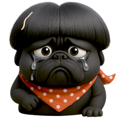 Lazy black dog No Text