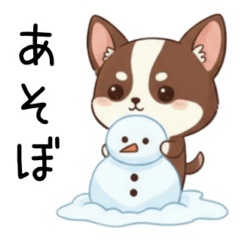 (Winter)Dog Sticker1