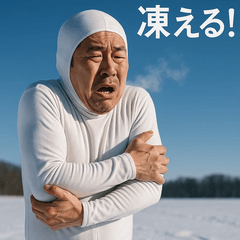 Freezing Man in Tights Funny Stickers