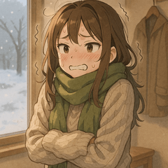 Freezing Warm Winter Girl Stickers