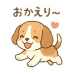 Korokoro Beagle Family Life Stickers