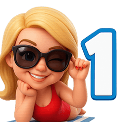 Sam at the beach Set 1