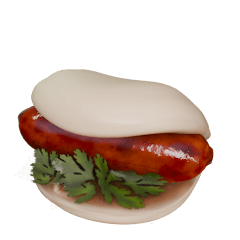 Sausage Gua Bao / Taiwanese Sausage Bun