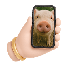 携帯電話 画面 動物 スタンプ