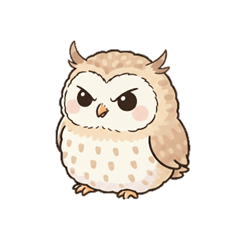 梟のロウ1【ロウとウルの夫婦スタンプ】