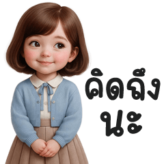 Every Mood is Cute Lovely Girl Stickers