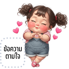 Message Stickers: FongFu cute girl