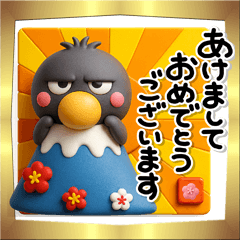 毎年使える♡ハシビロコウの冬のスタンプ