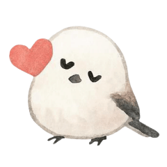 Adorable Shima-Enaga Stickers.