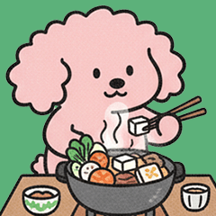 仲良しイヌモとウササの【冬】スタンプ