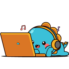 Cute Blue Dino : Animated