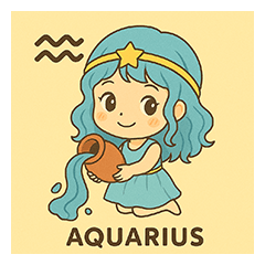 水瓶座 Aquarius_m01 - LINE スタンプ | LINE STORE