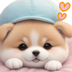 可愛い犬たち カラフルニット帽 使える BIG