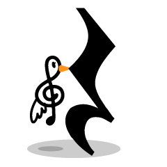 Treble clef bird 6