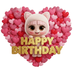 【３D】ドール風⭐️ふわねこスタンプ