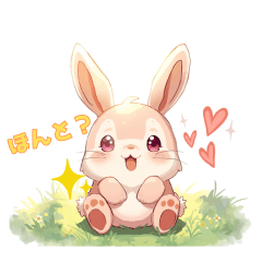 Cute Rabbit and Cat  LINE Stickers