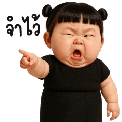 สาวน้อยตัวอ้วงชุดดำ