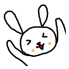うさぎの日常で使いやすいスタンプ