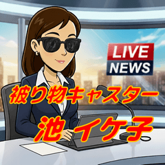 被り物キャスター　池イケ子